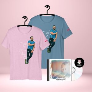 The Light T-Shirt Bundle - Comfortable, lightweight cotton t-shirt featuring 'The Light' single artwork, comes with CD and exclusive digital download access.